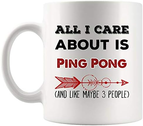 כל מה שאכפת לי זה פינג פונג ספל קפה קפה ספל תה מתנה | מתנות לילדים לילדים משחק פינג-פונג שחקן מאהב מצחיק גברים נשים